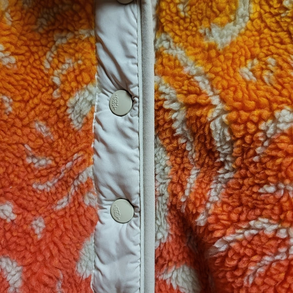 Free People Ombre Sherpa Jacket in Yellow, Orange & Pink - Picture 4 of 7